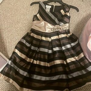 Girls Black and Gold Dress